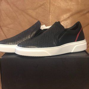 AMEDEO TESTONI SLIP-ON TENNIS SHOES // BLACK  size 11 NEW with box